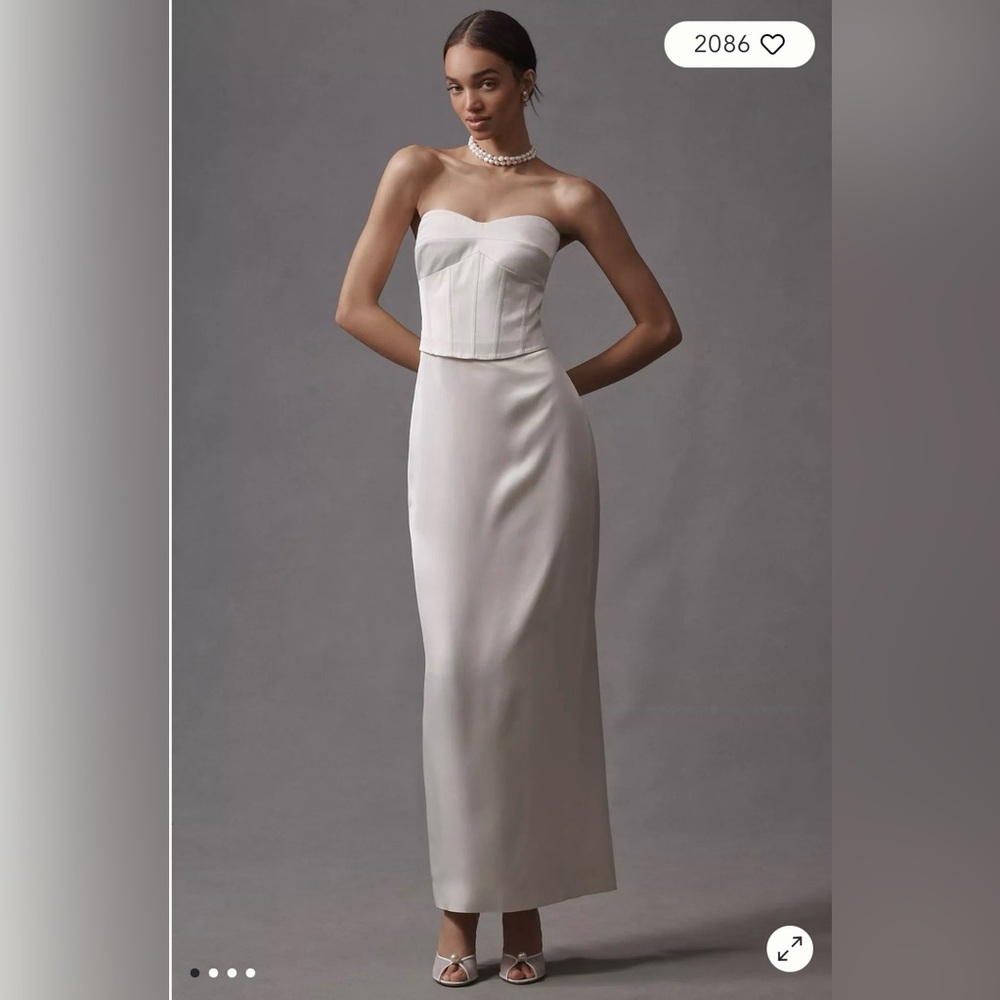 Reformation Ariyah Corset Satin Maxi Dress